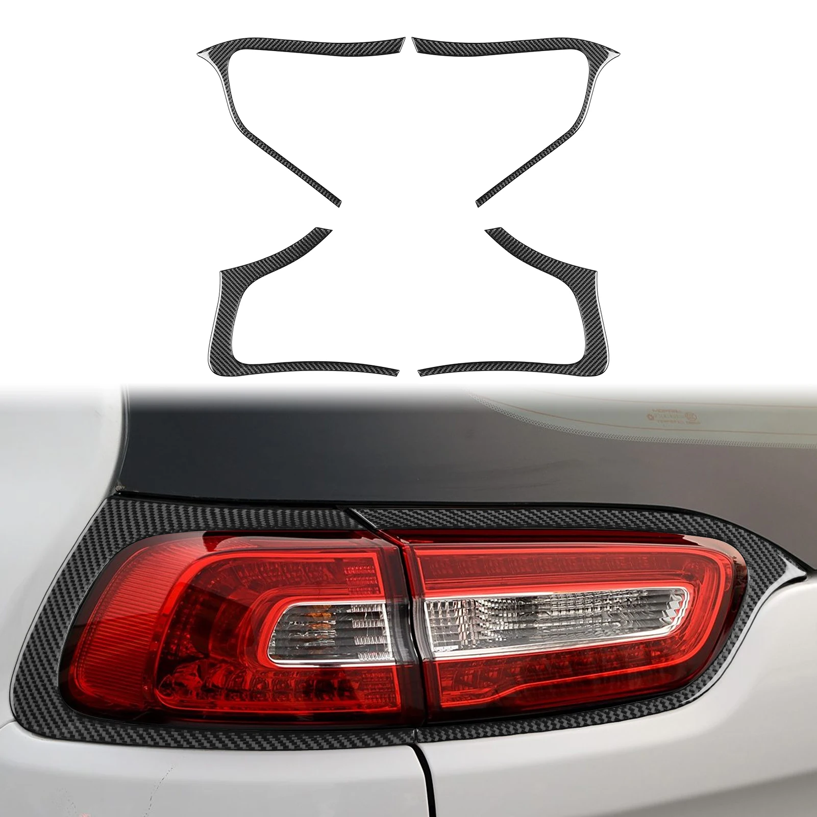 

Rear Light Frame Decoration Cover Trim Sticker for Free Light 2014 2015 2016 2017 2018 Car Exterior Accessories