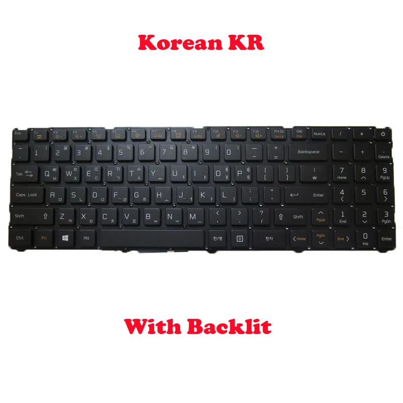 Laptop Backlight KR Keyboard For LG 15U780 15U780-G 15UD780 LG15U78 15U780-GA56K 15U780-PA70K 15U780-PA76K Korean KR Black New