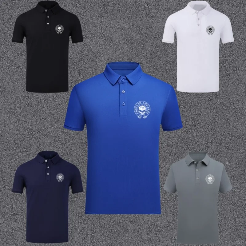 

2025 Outdoor Golf Summer New Gentlemen Breathable Short Sleeve High Quality Collar Top Casual Sports Business Polo Shirt
