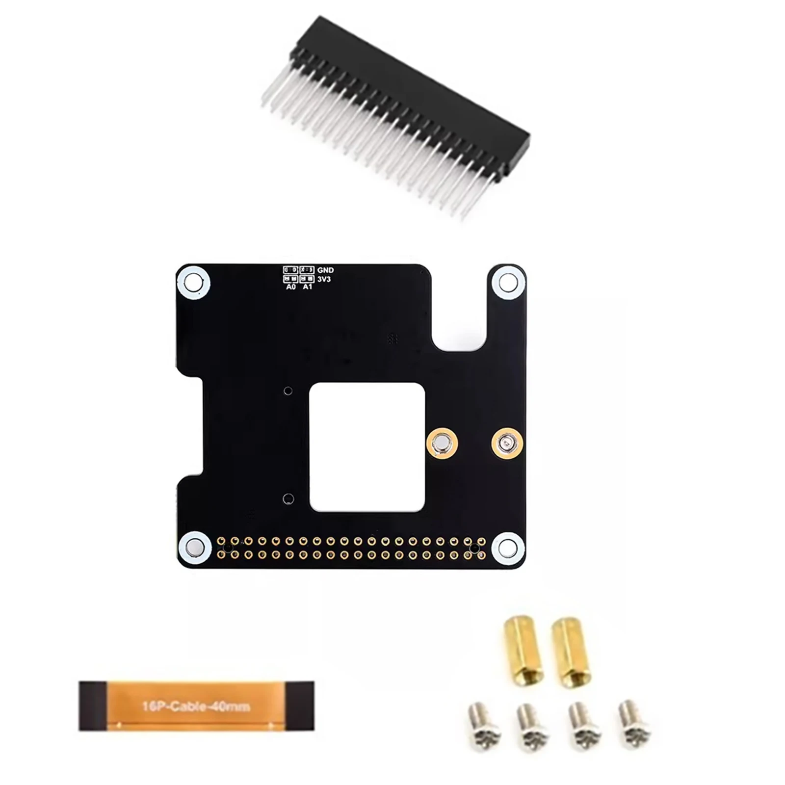 Placa de Expansão para Raspberry Pi 5, Adaptador PCIe para M.2, Suporta NVMe Protocol M.2 Solid State Drive