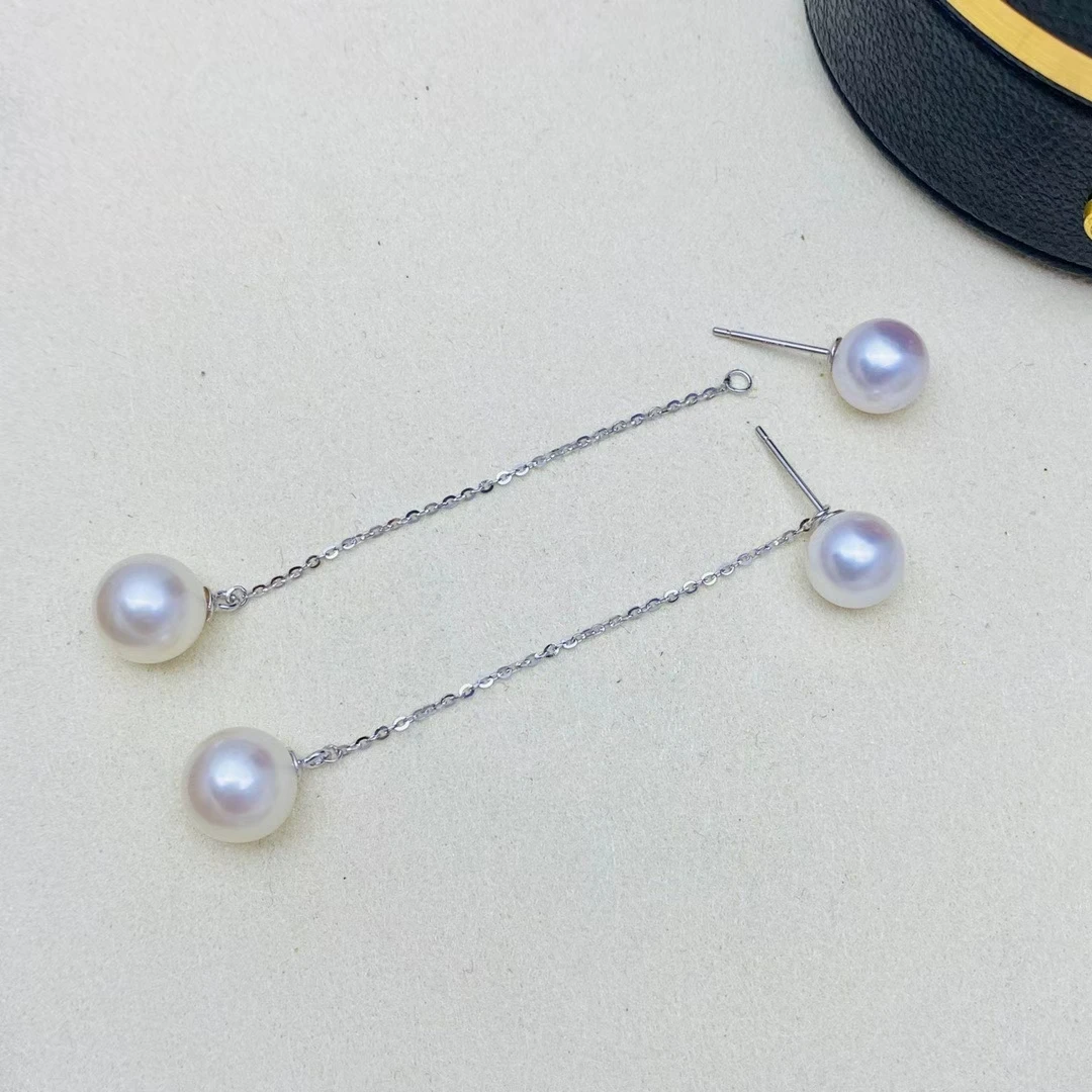 S925 Sterling Silver Stud Earrings Mount Findings Settings Base Mounting Parts Accessory for 5-10mm Pearls 10 pairs/lot