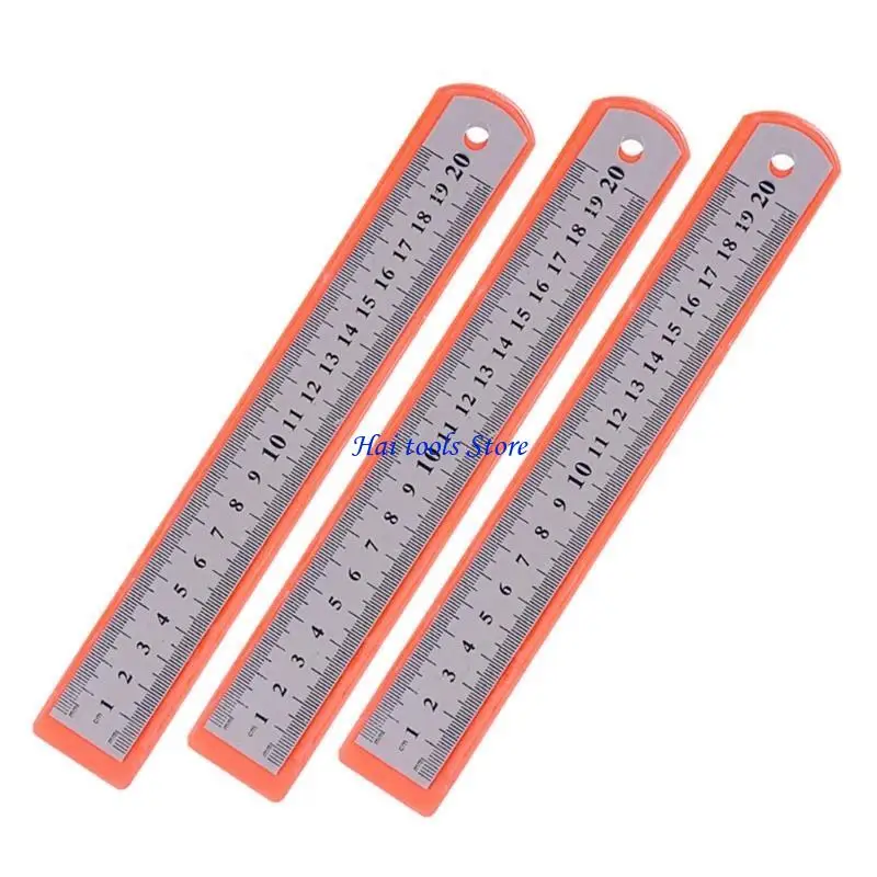X37E Stainless Steel Ruler 15/20/30cm Straight Ruler Hand Tool School Office Supplies