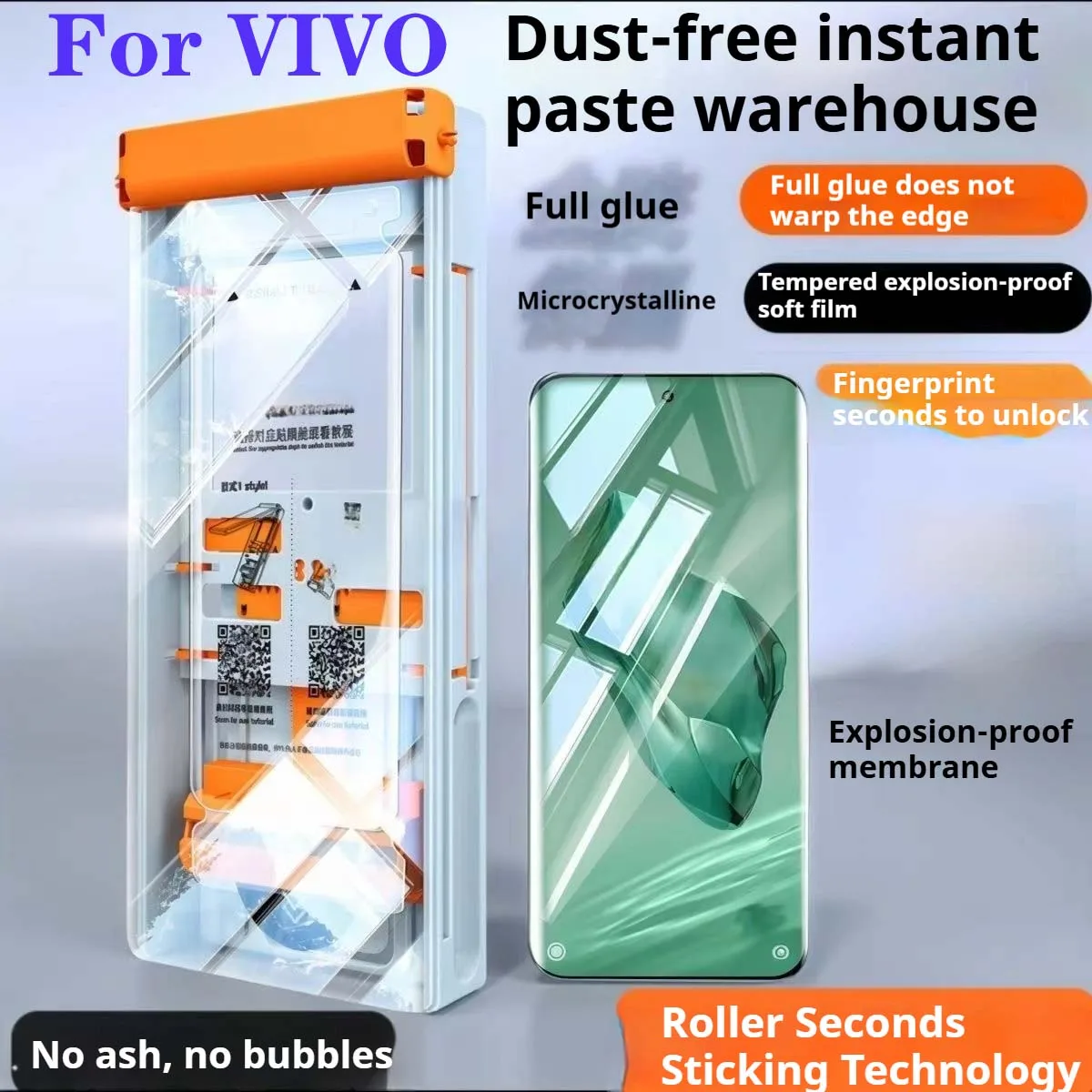 

X100Ultra Roller Second Stickers X70Pro+ Curved Screen Protector For VIVO X200Pro X90/X80Pro X100Pro Ceramic Film X60Pro X50Pro+
