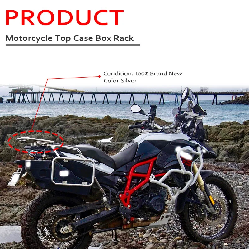 For BMW F800 GS F 700GS 2009-2017 Rear Luggage Carrier Rack F800GS F700GS Motorcycle Cargo Storage Tail Box Support Bracket