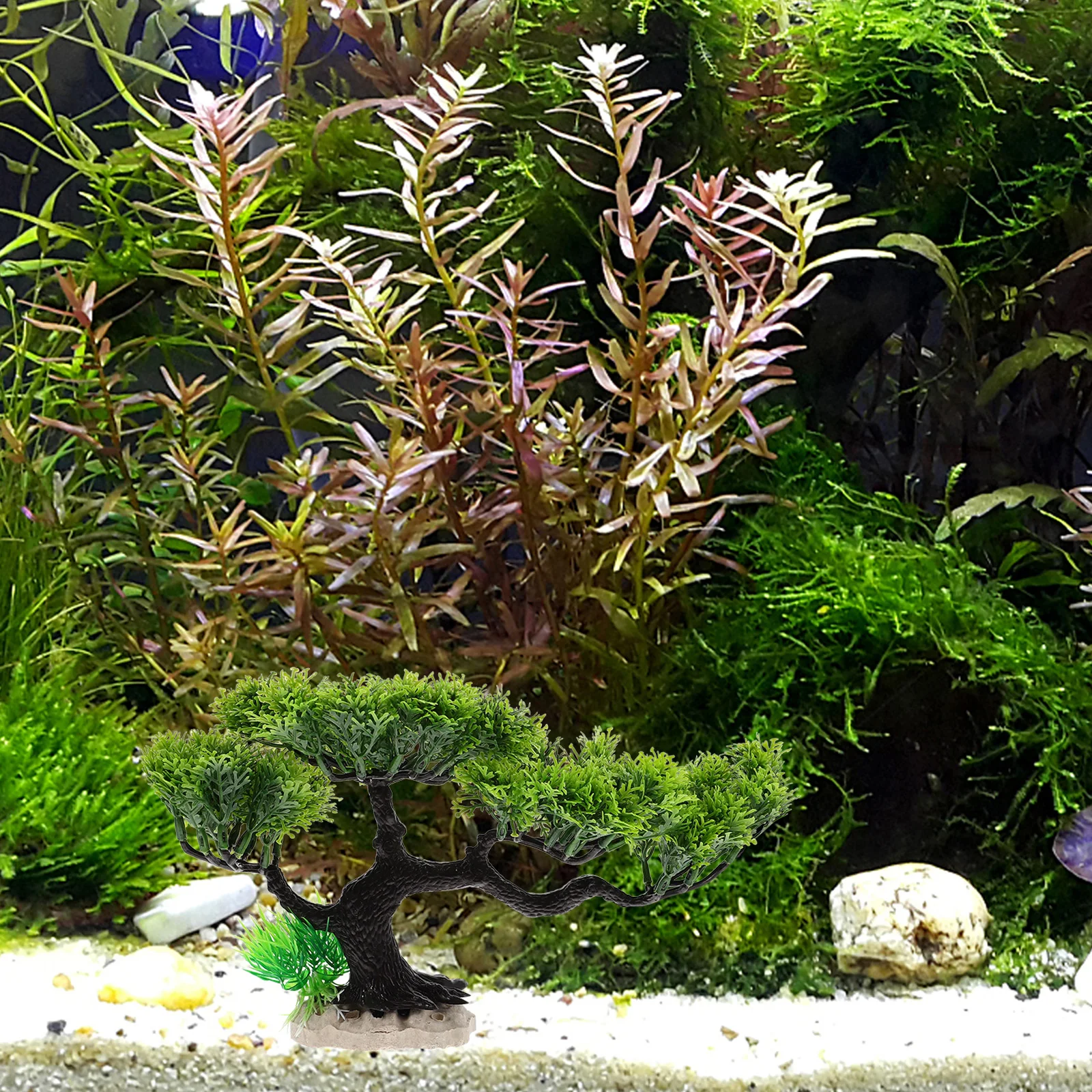 

Realistic Artificial Pine Ornament For Aquarium Fish Tank Decor Plastic Landscape Tree Aquarium Tree Decoration Fish Tank