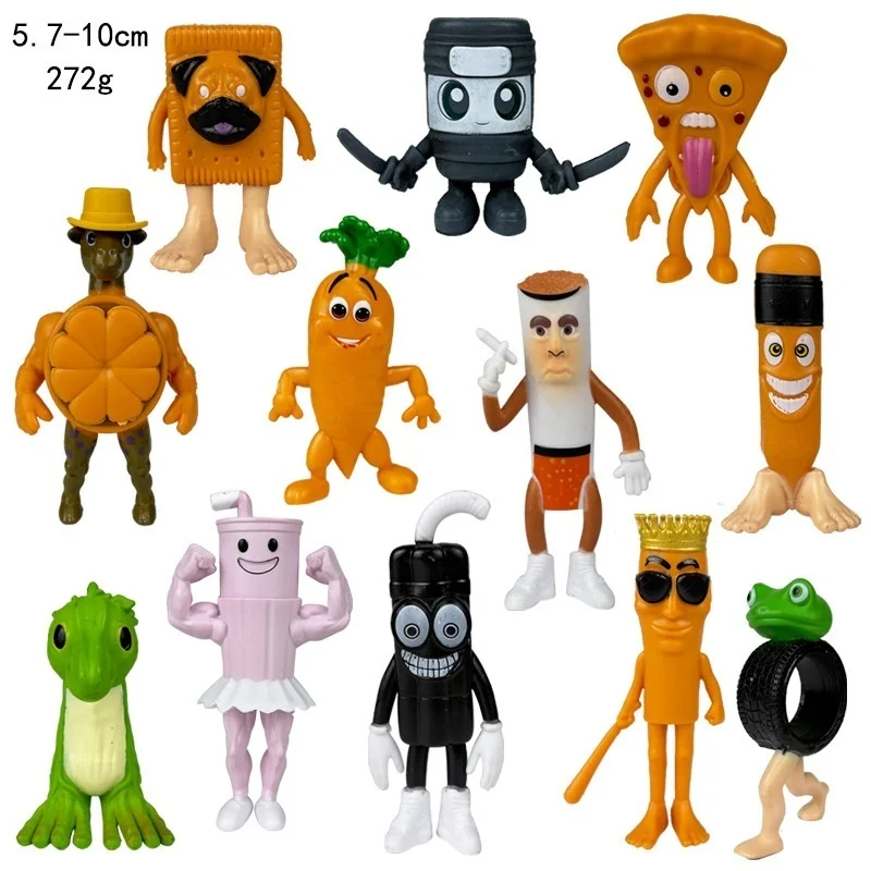24 Stuks Brainrot Dieren Mini Figuren Set - Tung Tung Sahur 3,5-4 Inch Actiefiguren
