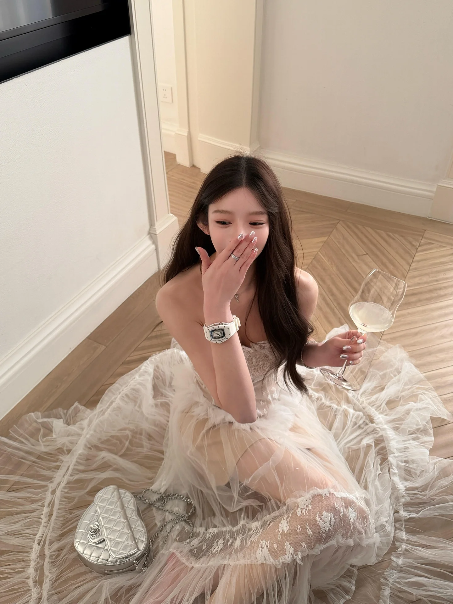 

Юбка Princ Sle Birthday Dr с кружевными вставками и ребристой талией, А-силуэт, дышащая, летняя, из смесового полиэстера и хлопка, без рукавов