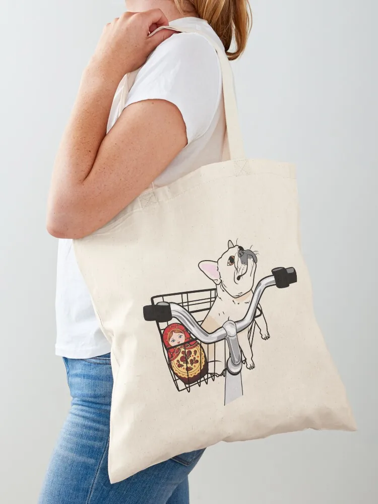 ماتيلدا the Frenchie Tote Bag sacs de Shopping Eco Bag حقائب سيدة حقيبة تسوق قابلة لإعادة الاستخدام #1