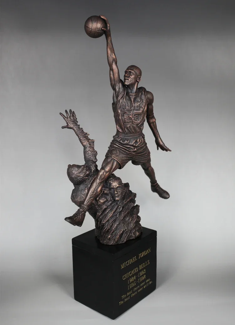 Creative [Limited] Large Size 50cm Basketball Star Chicago BULLS No.23 Michael Resin Figure Statue Toys Collection Model Home De