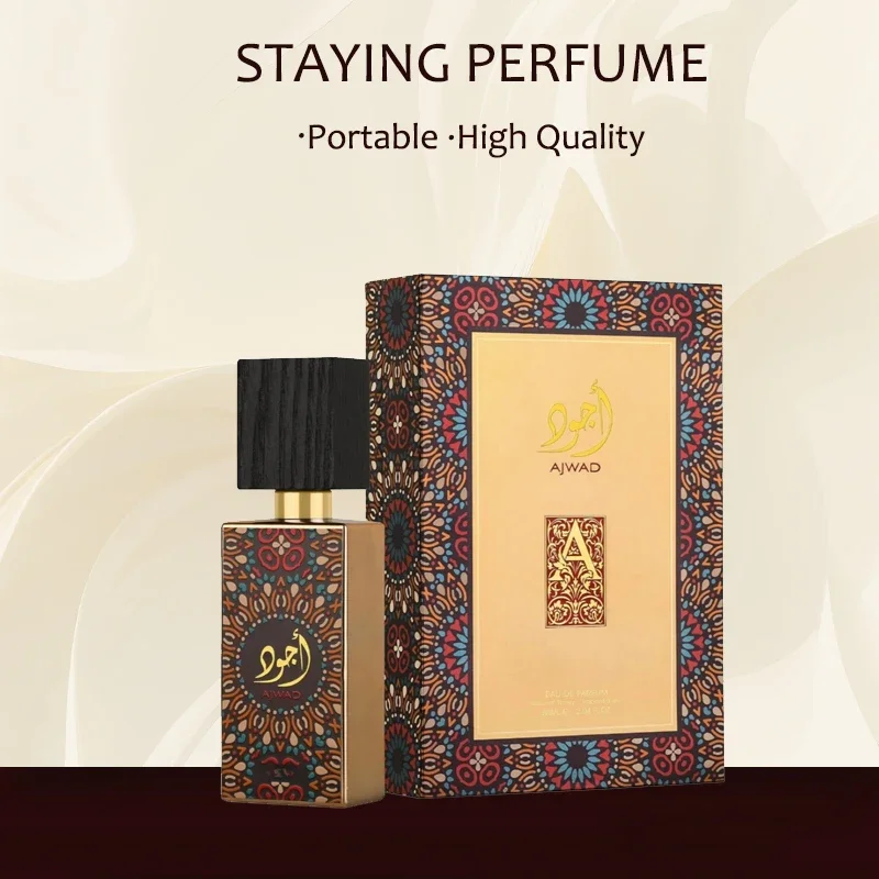 60ml kualitas tinggi tahan lama parfum portabel Minyak pria hadiah Premium parfum semprot aroma deodoran rambut tubuh parfum Timur Tengah