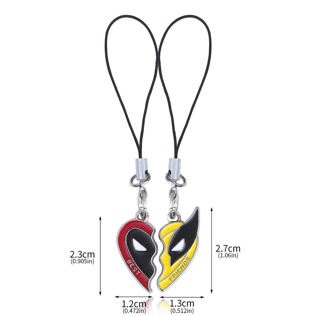 Best Friends Red Yellow Clown Mask Keychain Pendant Bracelet Bracelet Pendant Love Combo Jewelry for Friends.-zmt