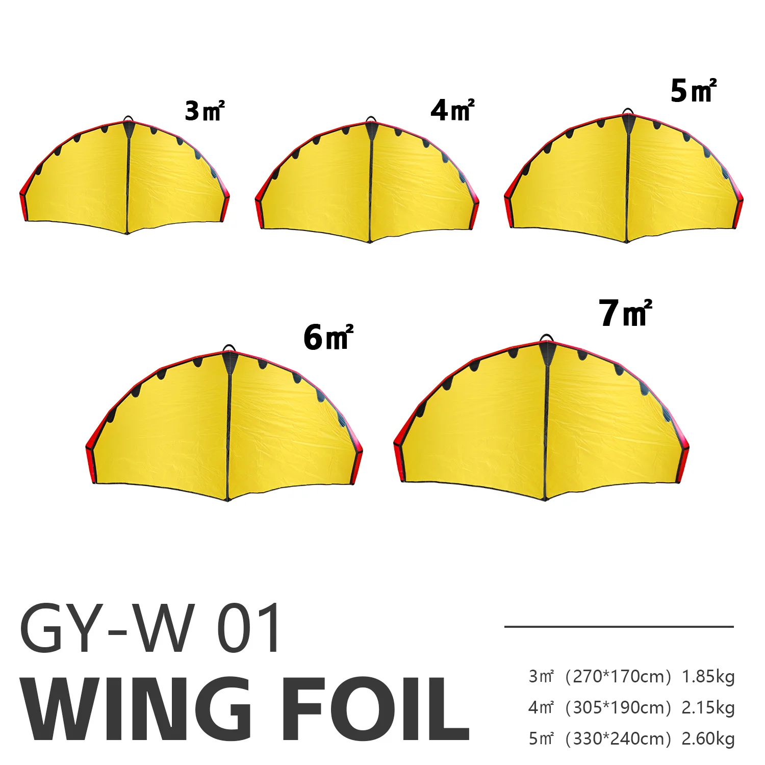 Hot Sale High Quality Kitesurfing Inflatable Wing Surf Foil Hydrofoil Windsurf Kite Wind Surfer Board Sail Hydrofoil Wingfoil view 3