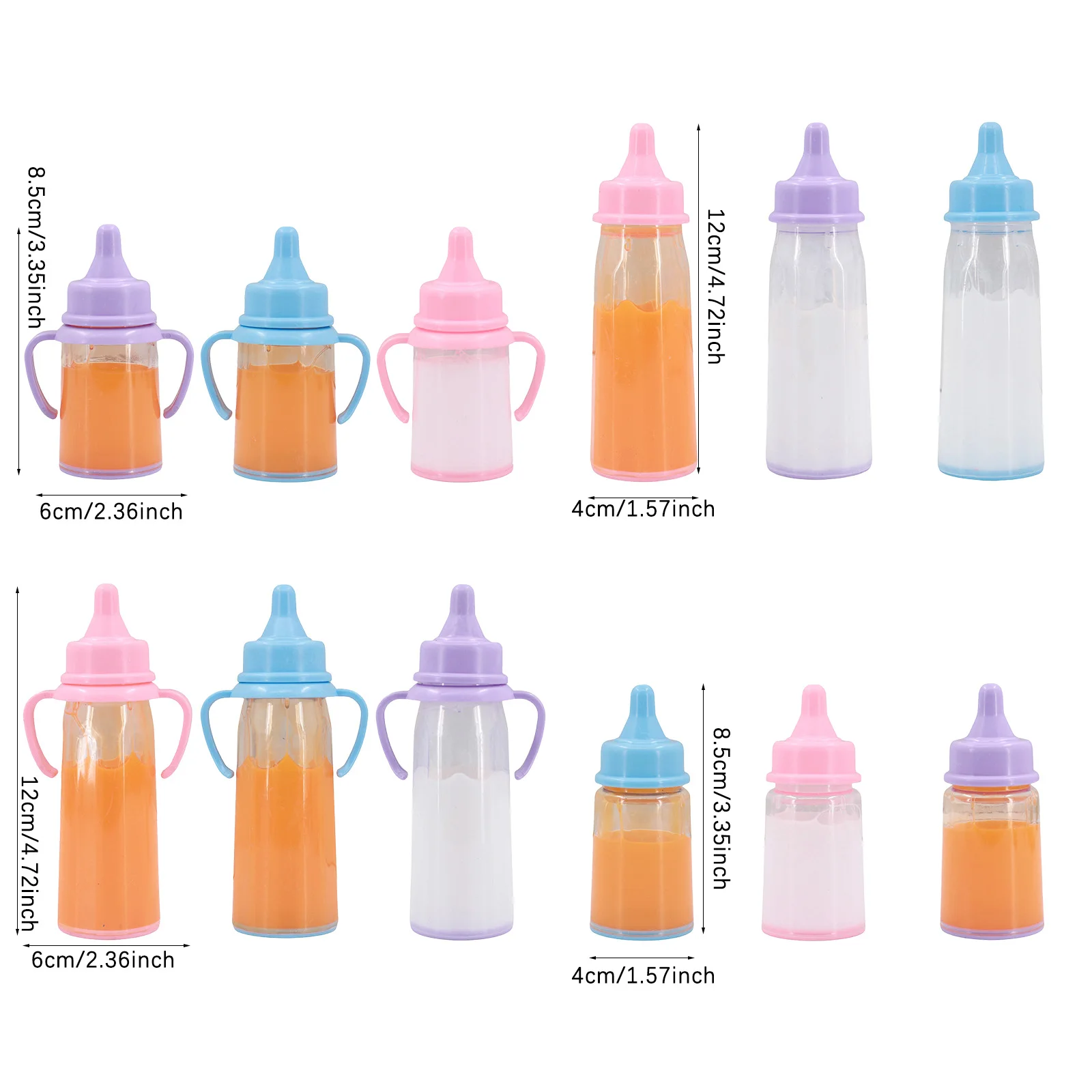 Mini Puppe Flasche Nette Flasche Set kinder Spielen Requisiten Simulation Spielzeug Für 43CM Geboren Baby Puppe & 18 Zoll puppe & 30CM Puppe, Kind Spielzeug