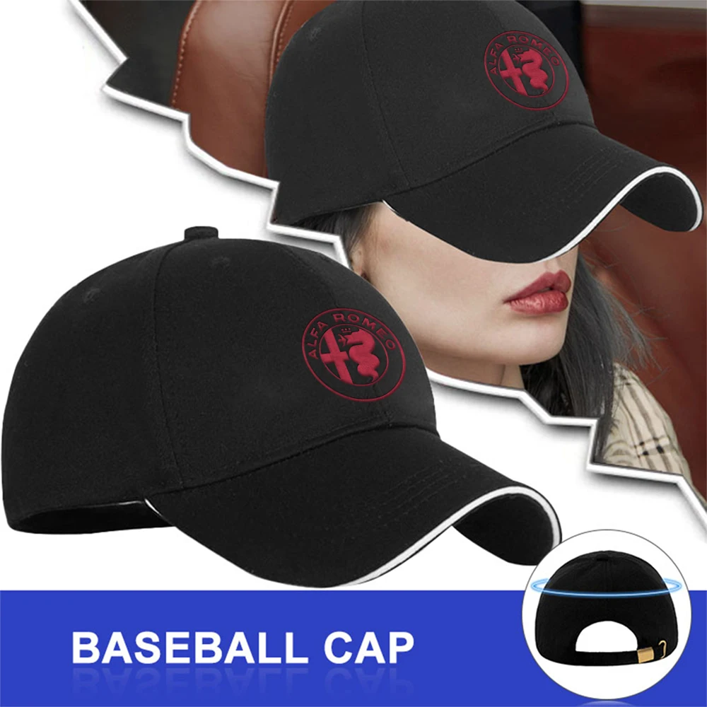 1pc Car Logo Embroidery Baseball Caps Women Men Snapback Cap Female Male Visors Sun Hat Unisex For Alfa Romeo 159 147 Styling