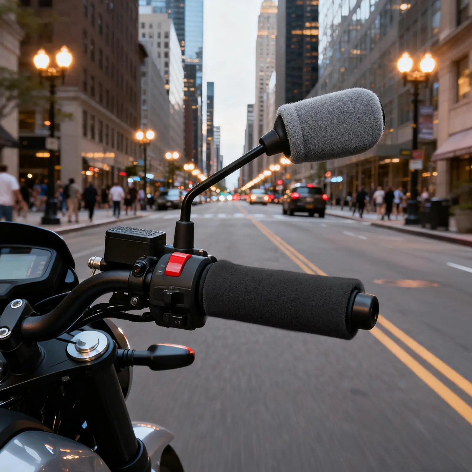 Motorcycle Hand Grips Covers Stretchable Cold Winter Handlebar Brake Lever Cover For Cycling For Adventure Commuting Cruising