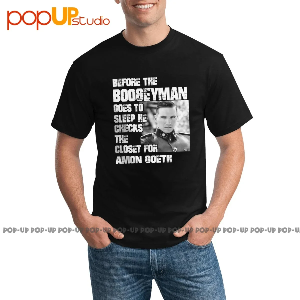 Pop Amon Goeth Ralph Fiennes Schindlers List Boogeyman T-shirt Retro Premium Hot Deals Tee Shirt