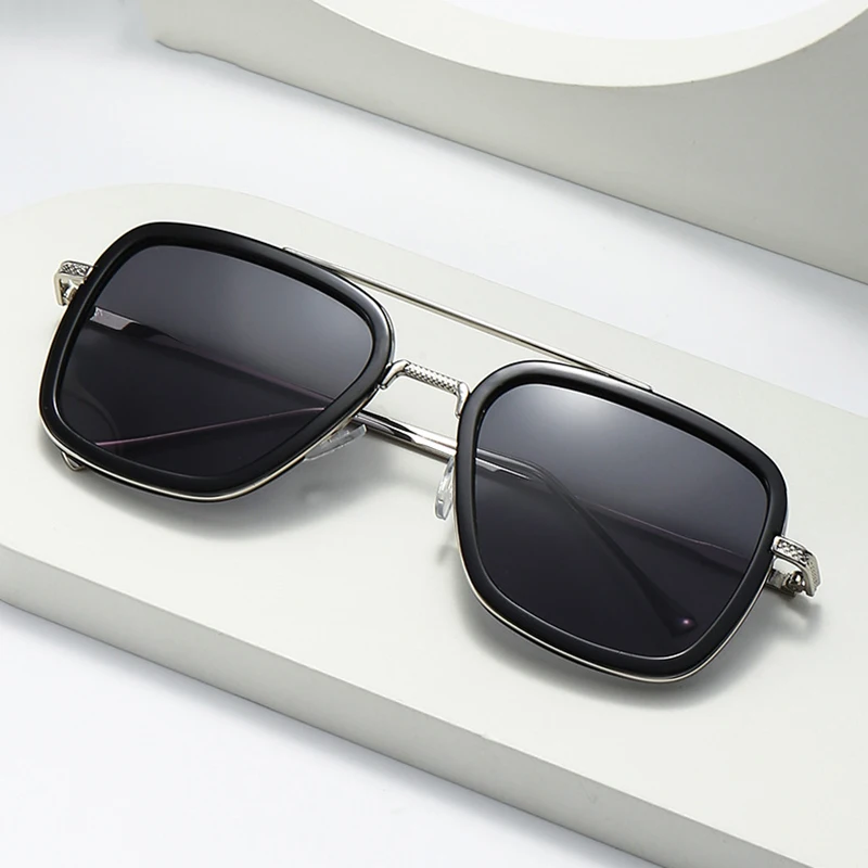 Vintage Metal Frame Square Sunglasses Women Men Rectangle Sun Glasses Female Eyewear Sunglasses for Male Female Eyeglasses image 3