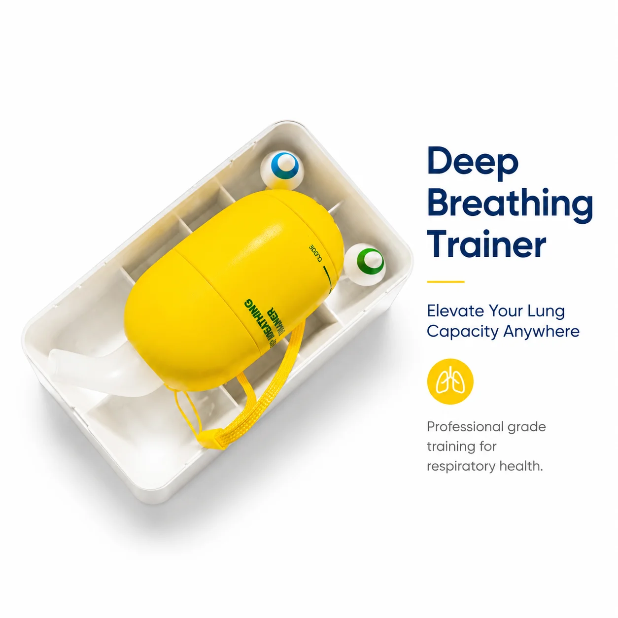 Breathe Easier Anywhere – OPEP Respiratory Exerciser with 3 Cones & Venturi Feedback | Compact Travel Case & Lanyard Included |