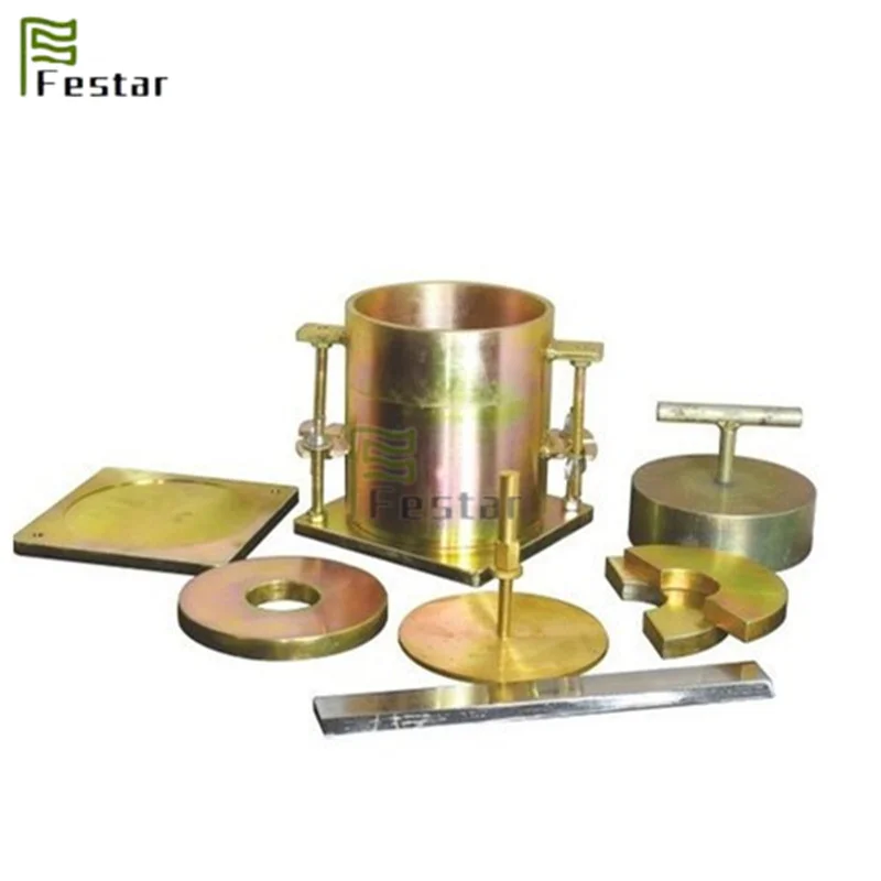 

Горячая новинка 2026: Форма для определения CBR почвы со скидкой, в комплекте с втулкой, вес 2,27 кг, с прорезями, для испытаний почвы