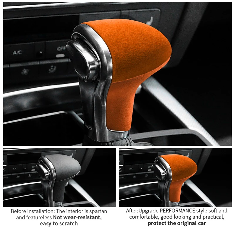 Made of Alcantara For Audi A4L A6L A5 A6 A7 Q5 Q7 S6 S7 Sport Gear Shift Boot Cover Trim Sticker Car Interior Tuning Accessories view 5