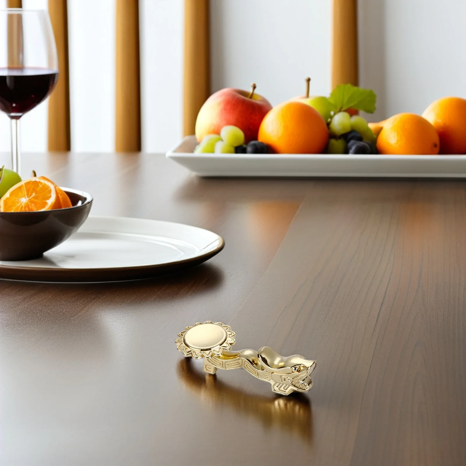 

Zinc Alloy Holder Chopstick Pillow Holder Dragon Head Metal Spoon Rest for Dining Table Kitchen Bar Gifts