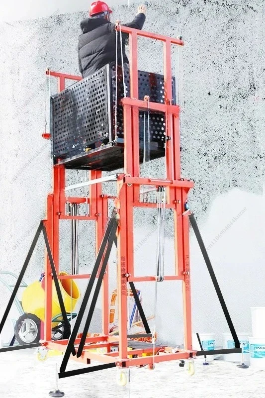 Electric Scaffolding Mobile Automatic Lifting Platform Remote Control Lift Indoor Outdoor Decoration Folding Hoist