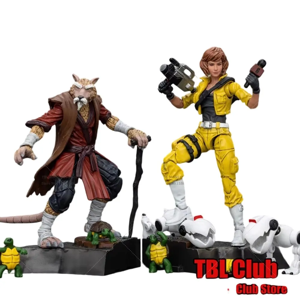 

В наличии оригинальный JOYTOY 1/18 Коллекционная TMNT April O'Neil & Splinter полный набор 9,8 см-10,4 см подвижная фигурка солдата куклы