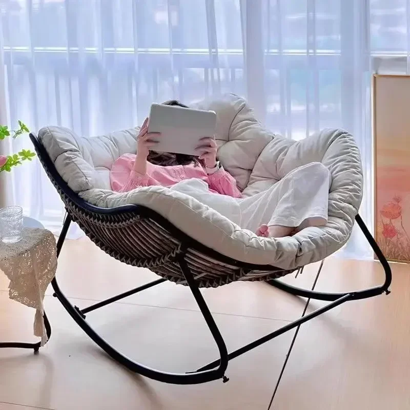 Rocking Chair Armchair Adult Balcony Home Leisure Lazy Sofa Living Room Single Sofa Internet Living Room Chairs Furniture