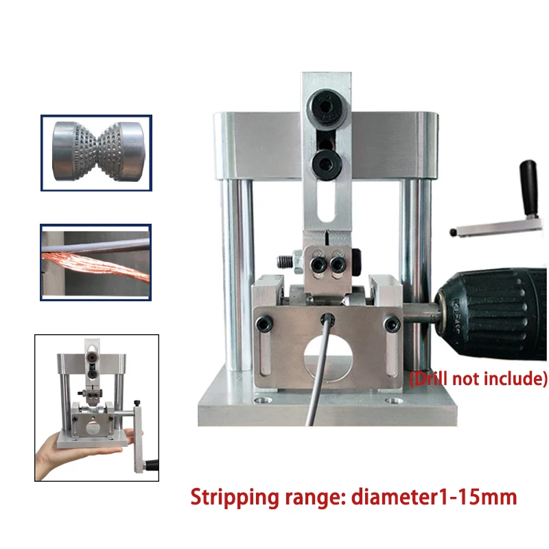 Drut maszyna edm przewód elektryczny ściągacz Peeling automatyczna korba ręczna instrukcja złom Peeling kabel miedziany striptizerka diy narzędzie