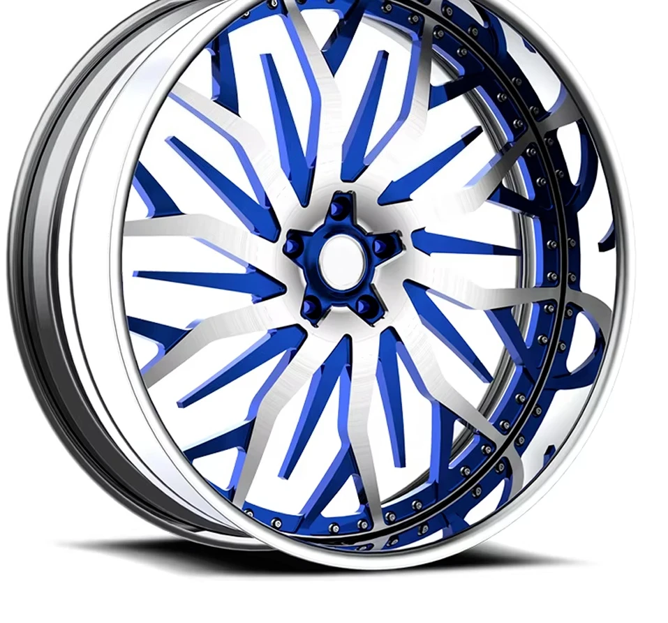 New Design 2-Piece Custom Forged Aluminum Alloy Car Wheel Rims with 17 18 19 20 21 22 23 24 26 Inch Full Size Customizable xgz