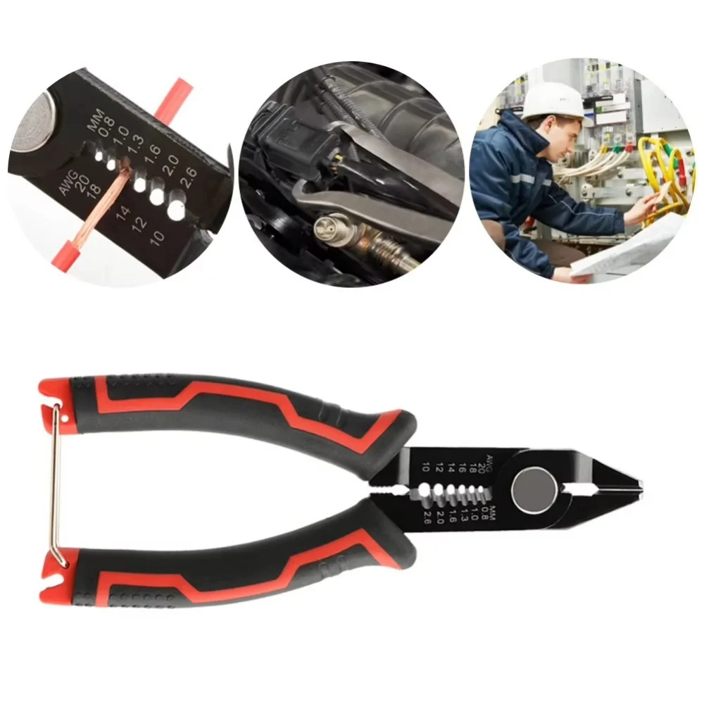 Professional Wire Stripper Pliers Heavy Duty Alloy Wire Cutters Automatic Stripping Cutters Multifunctional Electrician Pliers