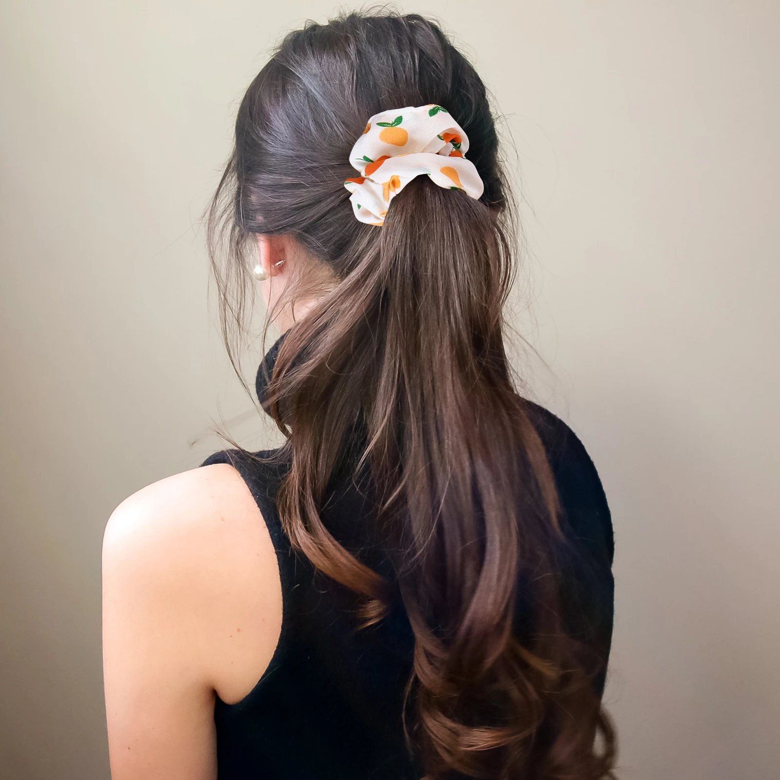 

16Pcs Stylish Fruit Patterned Hair Ropes Large Intestine Design For Everyday Wear And Special Occasions Gift