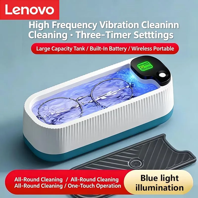 Lenovo Ultrasonic Cleaning Machine Glasses Jewelry Clean Machine Blue Light Vibration Automatic Clean Machine For Dental Braces