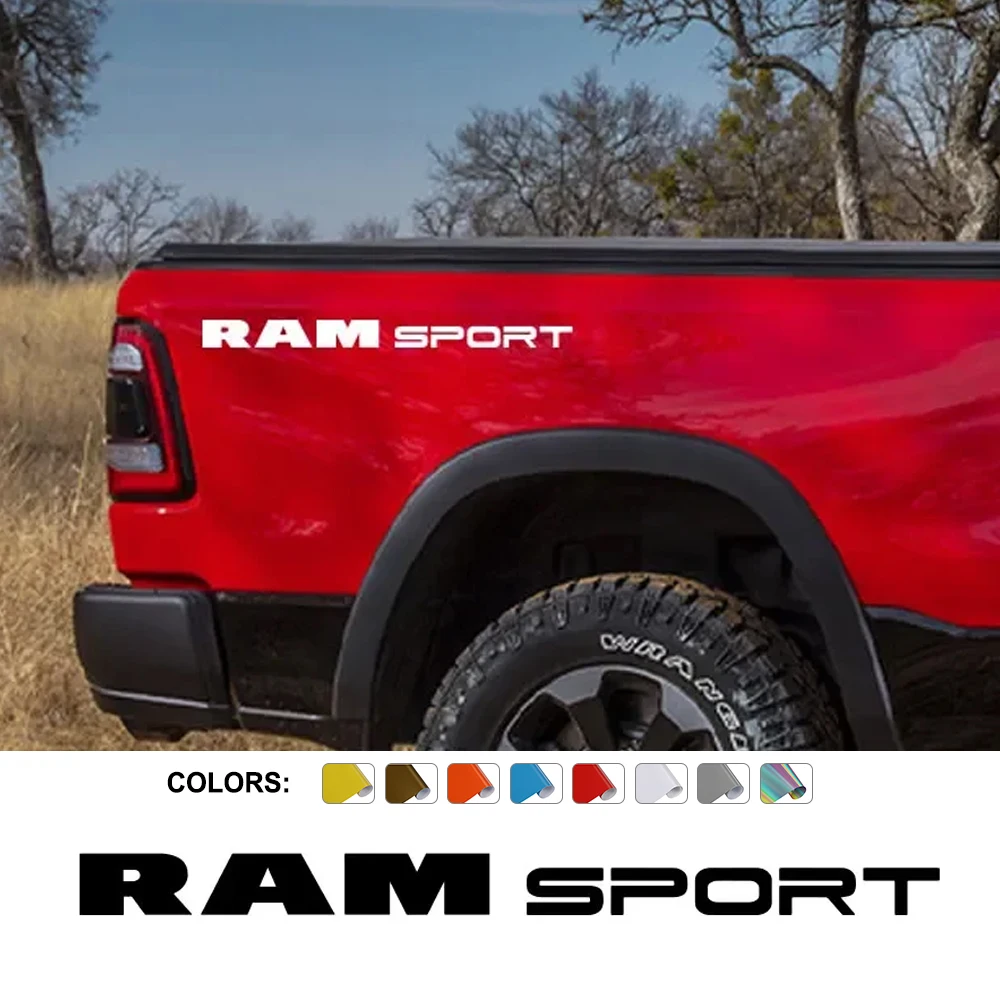 

Pickup Rear Bed Side Stickers For Dodge RAM 1500 2500 Rebel Truck Graphics Brand Sport Decor Decals Vinyl Cover Auto Accessories