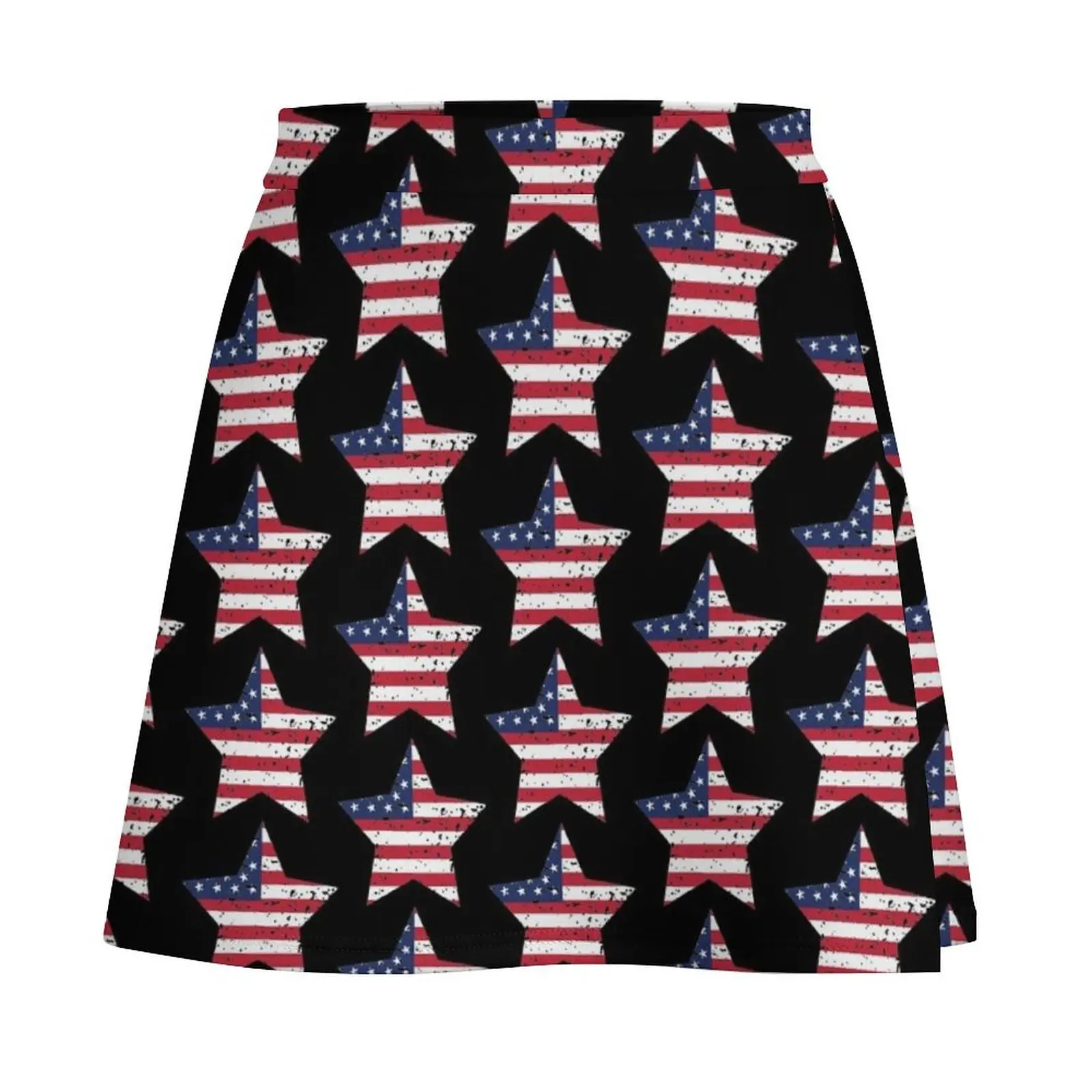 USA America Star Mini Skirt women's clothing korea stylish Miniskirt woman Skirt for girls Mini Skirt