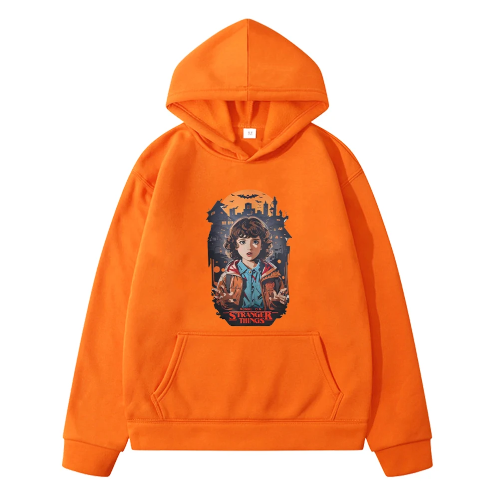 stranger things Autumn Kawaii print hoodies jacket boys pullover y2k sudadera anime hoodie Fleece sweatshirt  kids clothes girls