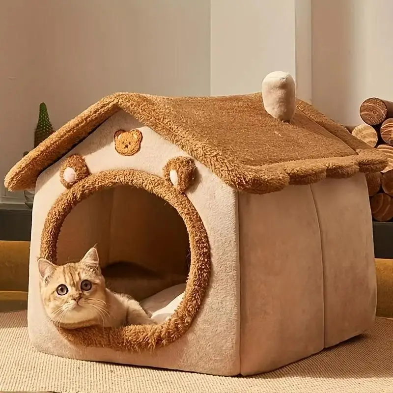 Foldable Cats and Dogs House Small Dog Four Seasons General Can Be Dismantled and Washed Dog House Pet Supplies