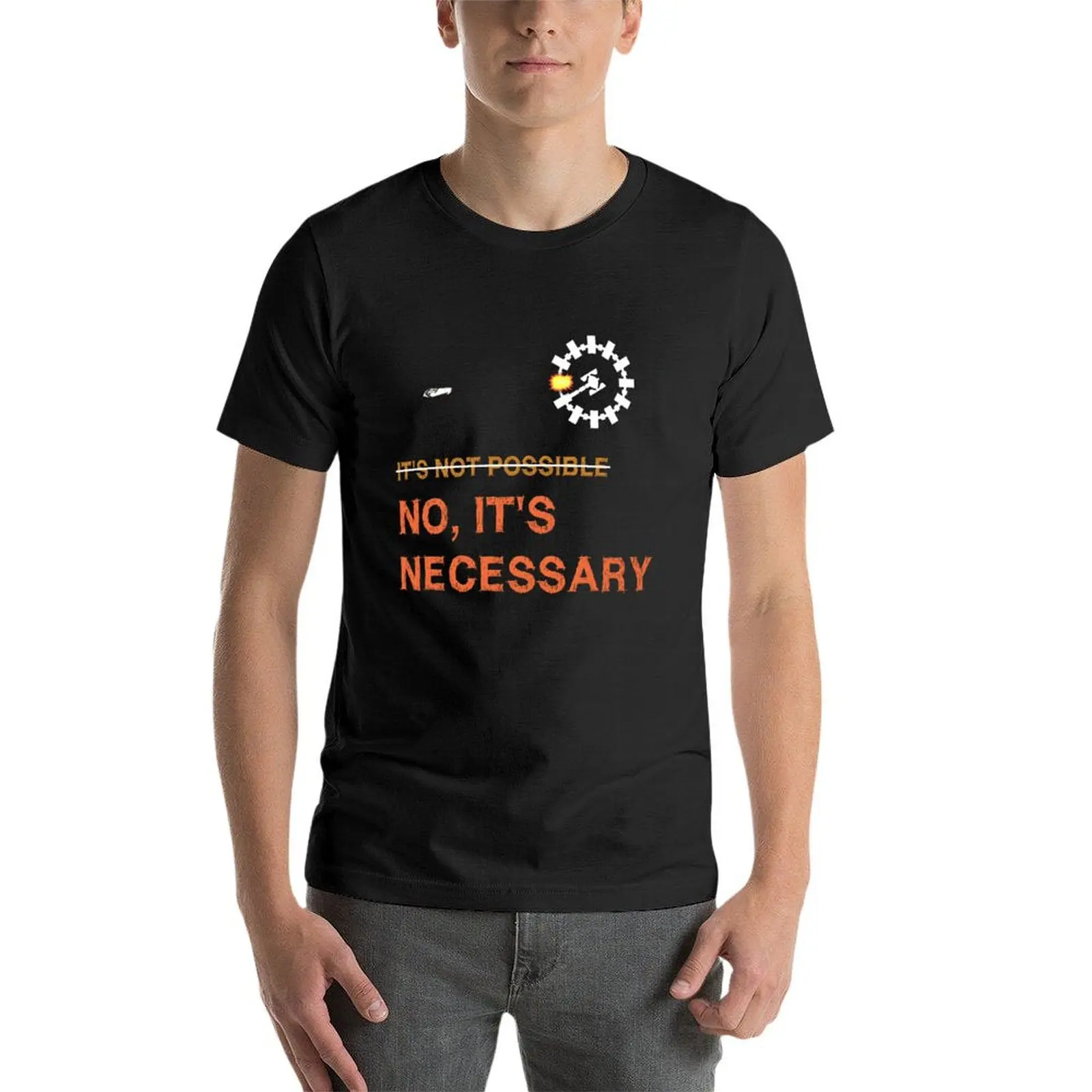 Interstellar Docking: It\'s Necessary T-Shirt Blouse quick-drying Short sleeve tee cute tops mens graphic t-shirts funny
