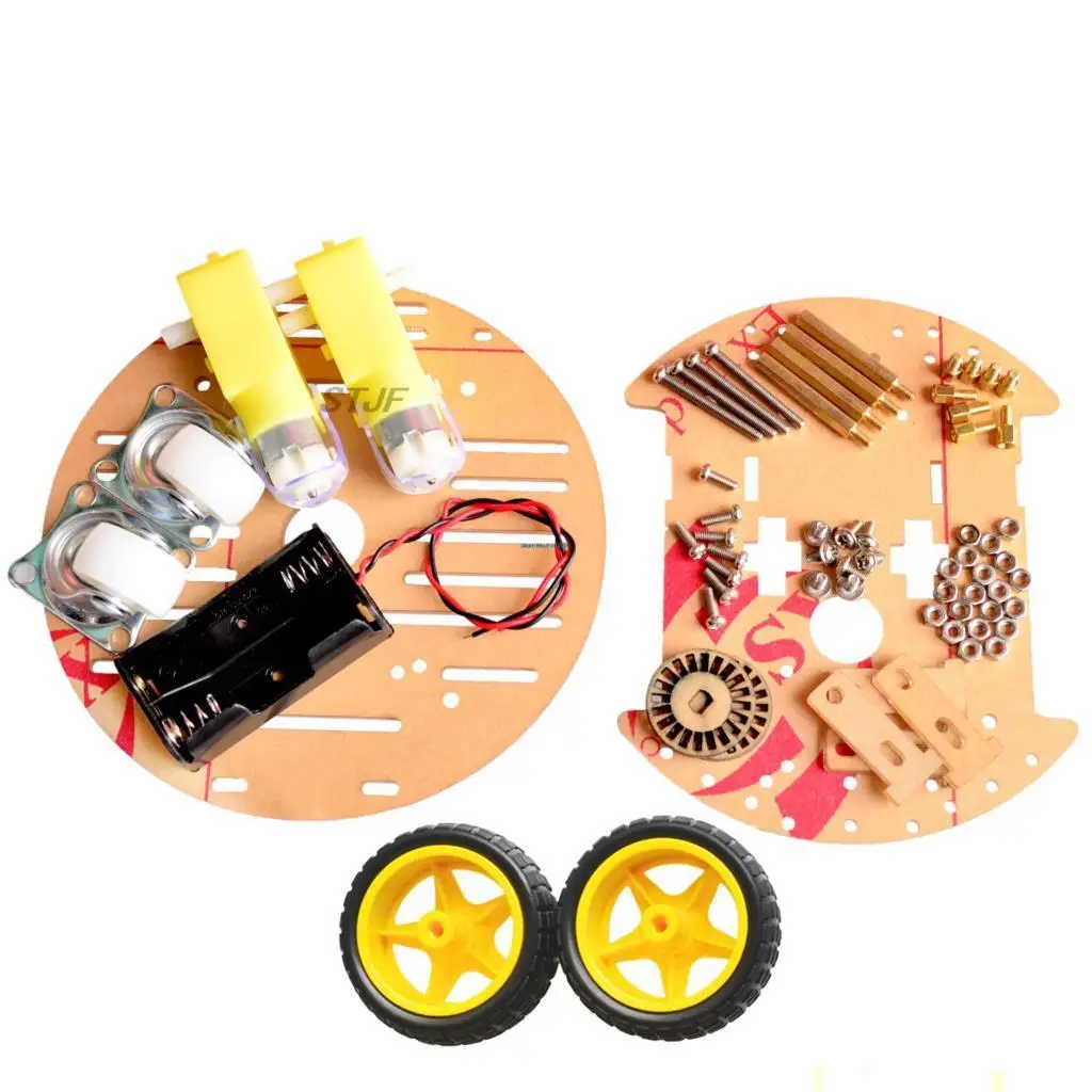 Picture 4: Smart car chassis 2wd / robot tracing strong magnetic motor car rt-4 / avoidance car with code disk for arduino