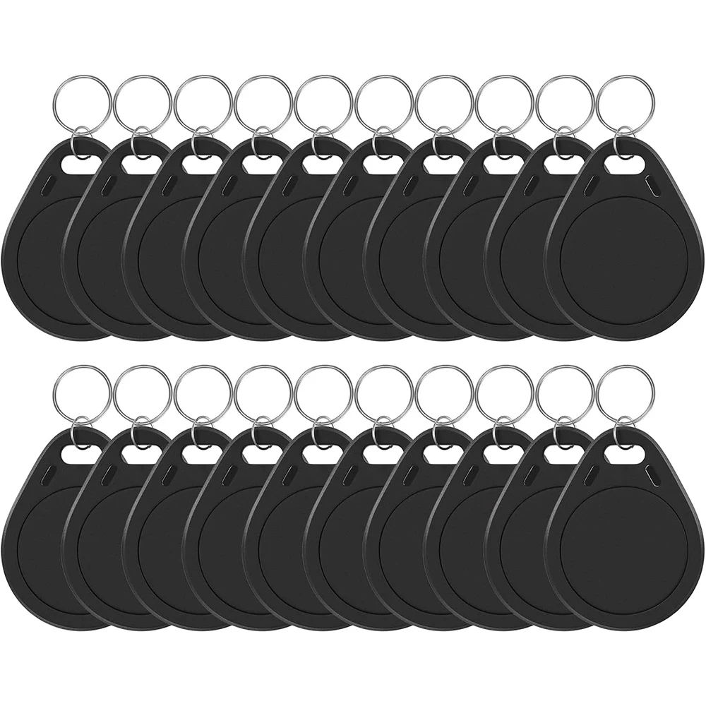 Tag NFC Ntag215 portachiavi nero riscrivibile biglietto da visita NFC programmabile memoria da 504 byte, compatibile con Android e iPhone