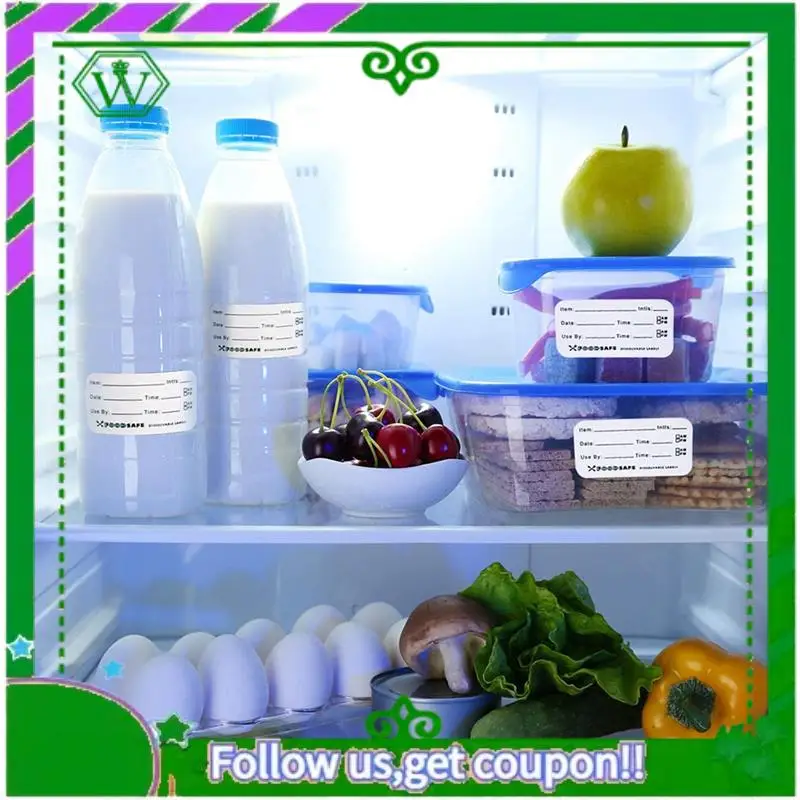 

Reliable-10 Roll Food Labels Cooler Food Storage Freezer Stickers 1 X 2In Self-Adhesive Removable Freezer For Reusable Container