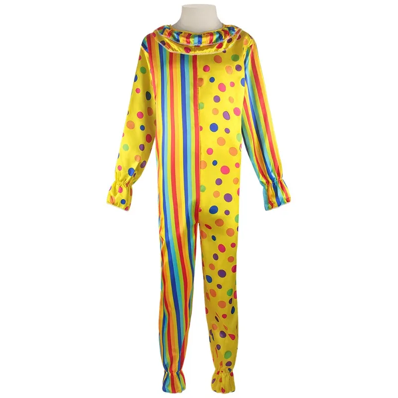 

2025 Clown Cosplay Costume for Adults | Unisex Party Performance Suit with Classic Makeup & Props for Stage Shows