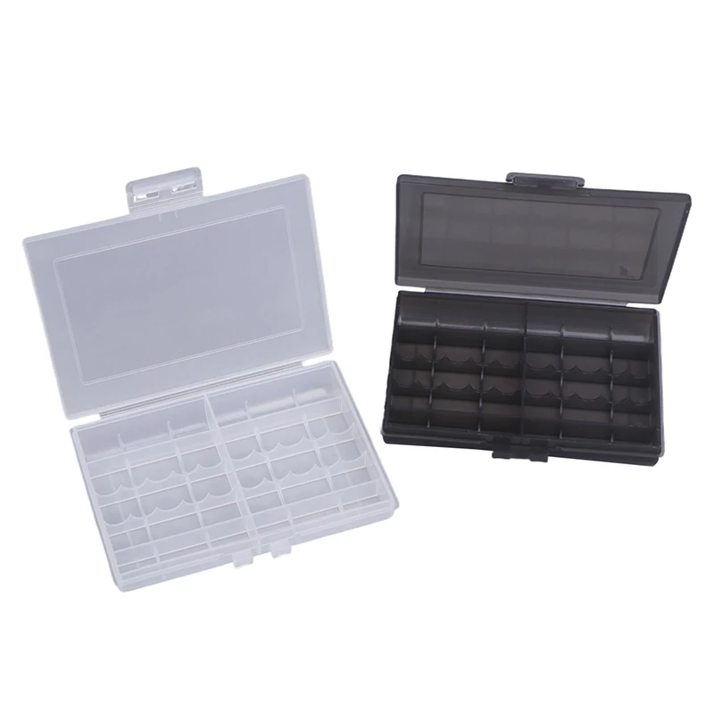 1PC Battery Holder 10 Grid AA AAA Plastic Case Organizer Container Batteries Storage Box Hard Case Cover