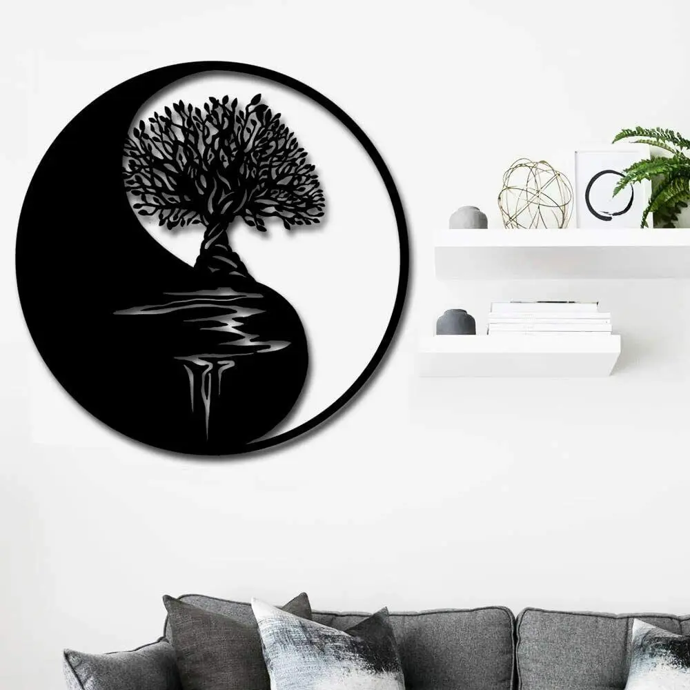 

Metal Wall Art Decor Tree of Life Wall Art Yin Yang Metal Wall Hangings Living Room/Home Decoration