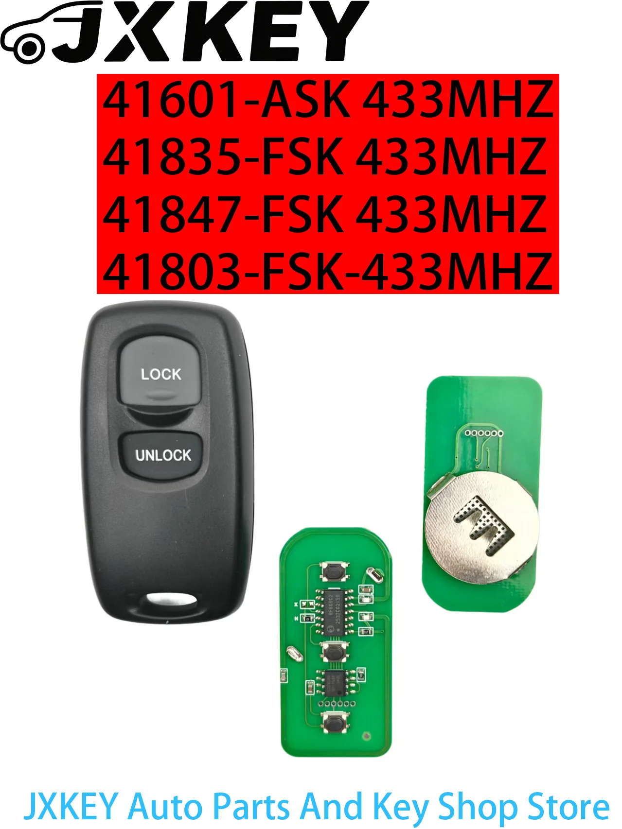 

2 шт. 2-кнопочные брелоки-ключи для Mazda M6 2 3 6 Series 2003-2010 Ford Ranger Everest ID:41601 41835 41847 41803, 433 МГц FSK