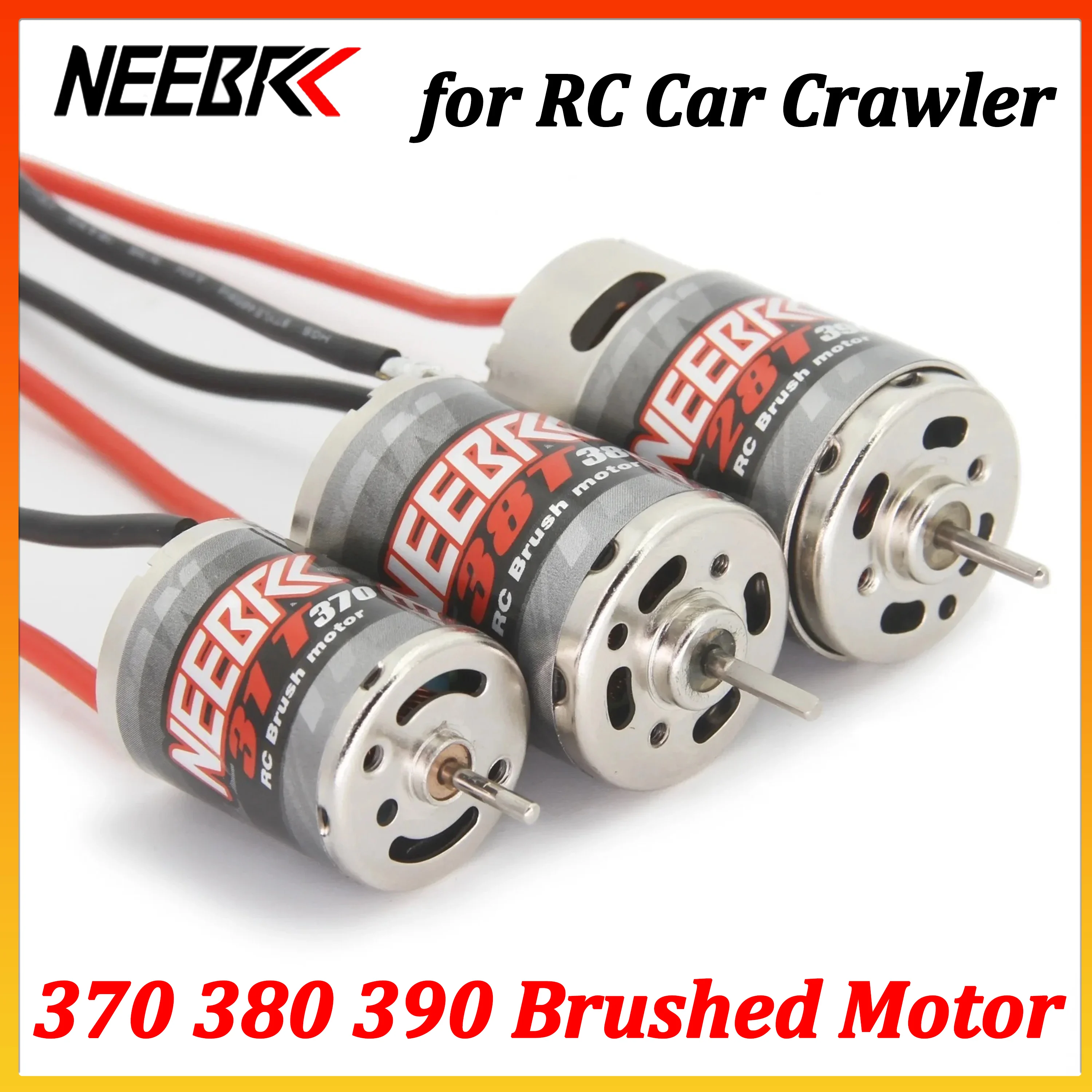 NEEBRC 370 380 390 Brushed Motor 7.2V for 1:10 1:12 1:14 1:16 1:24 RC Car Crawler Truck Toy Accessories AXIAL WLtoys SCX24 TRX