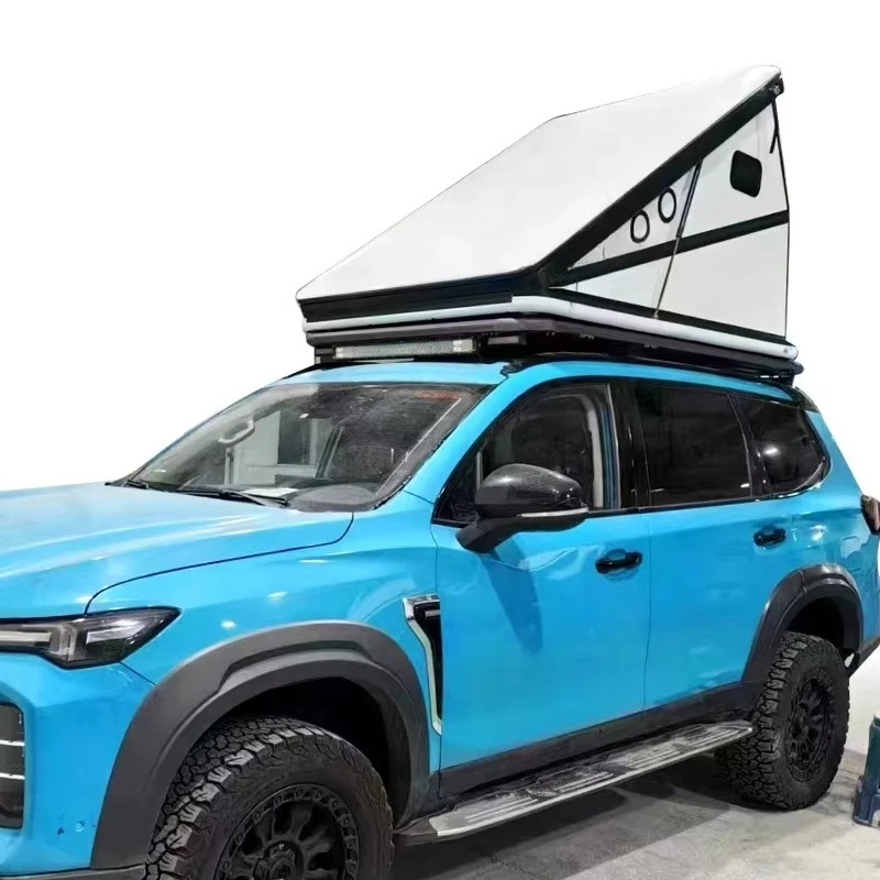 Truck Tent Outdoor 2 Person Waterproof 4x4 Off-road Travelling Foldable Car Camping Aluminum Hard Shell Roof Top Tent