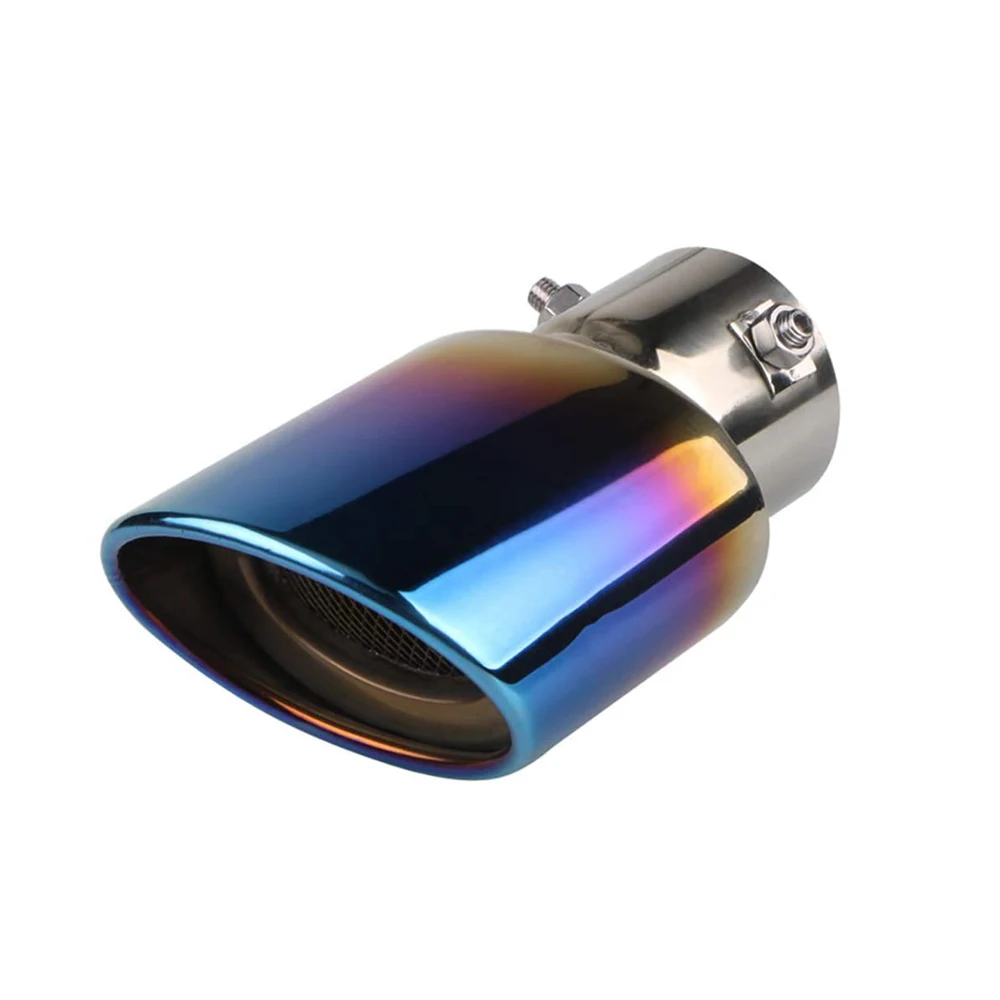 Car Exhaust Tail Pipe Stainless Steel Bend/Straight Type Rear Exhaust Pipe Tip Tail Throat Muffler Stainless Steel