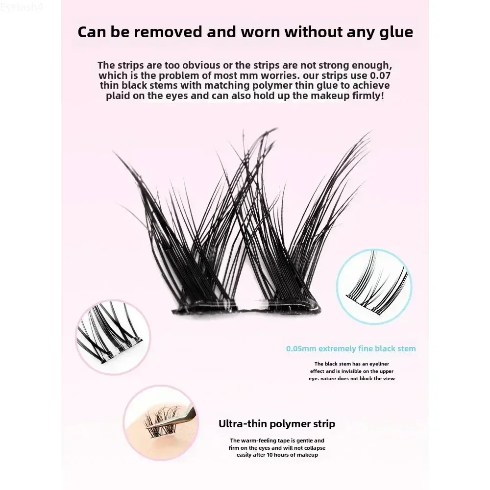 Cílios postiços girassol compõem acessórios cílios efeito de extensão fácil para iniciantes extensões de cabelo natural real