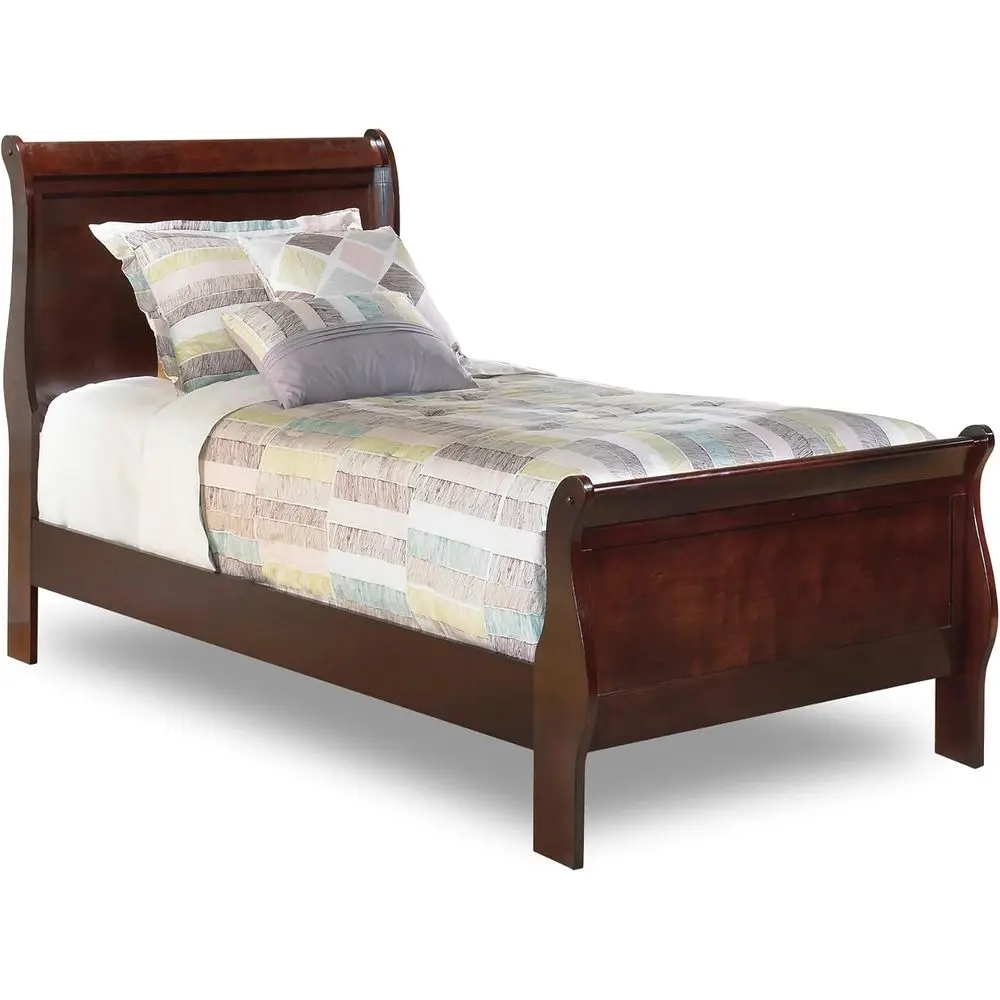 

Signature Design by Ashley Alisdair Traditional Twin Sleigh Bed, oundation or Box Spring Needed, k Brown